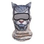 Passamontagna Il Soriano, gatto grigio tigrato con orecchie 3D